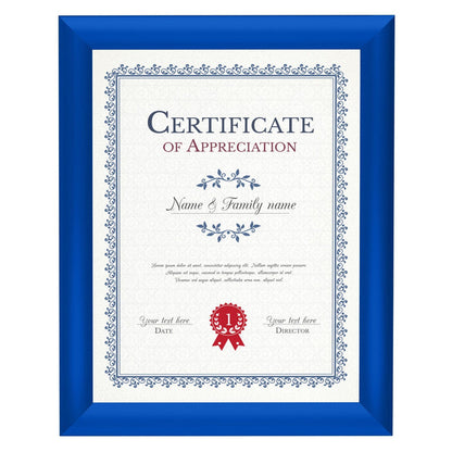 8.5x11 Blue SnapeZo® Snap Frame - 1" Profile