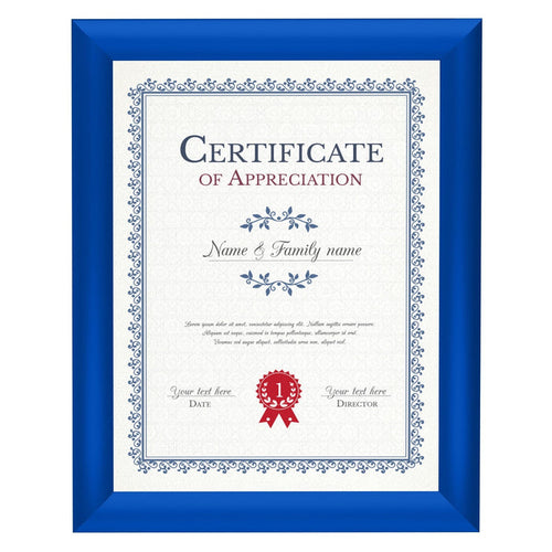 8.5x11 Blue SnapeZo® Snap Frame - 1" Profile