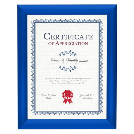 8.5x11 Blue SnapeZo® Snap Frame - 1" Profile