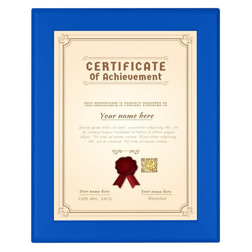 8.5x11 Blue SnapeZo® Snap Frame - 1.25" Profile