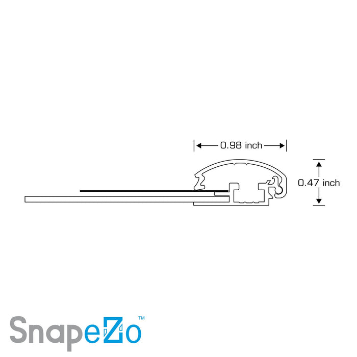 8x10 White SnapeZo® Snap Frame - 1" Profile