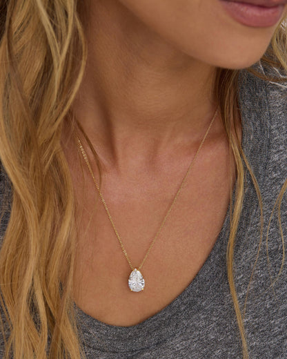 "Are you Jealous" Necklace - Gold|White Diamondettes