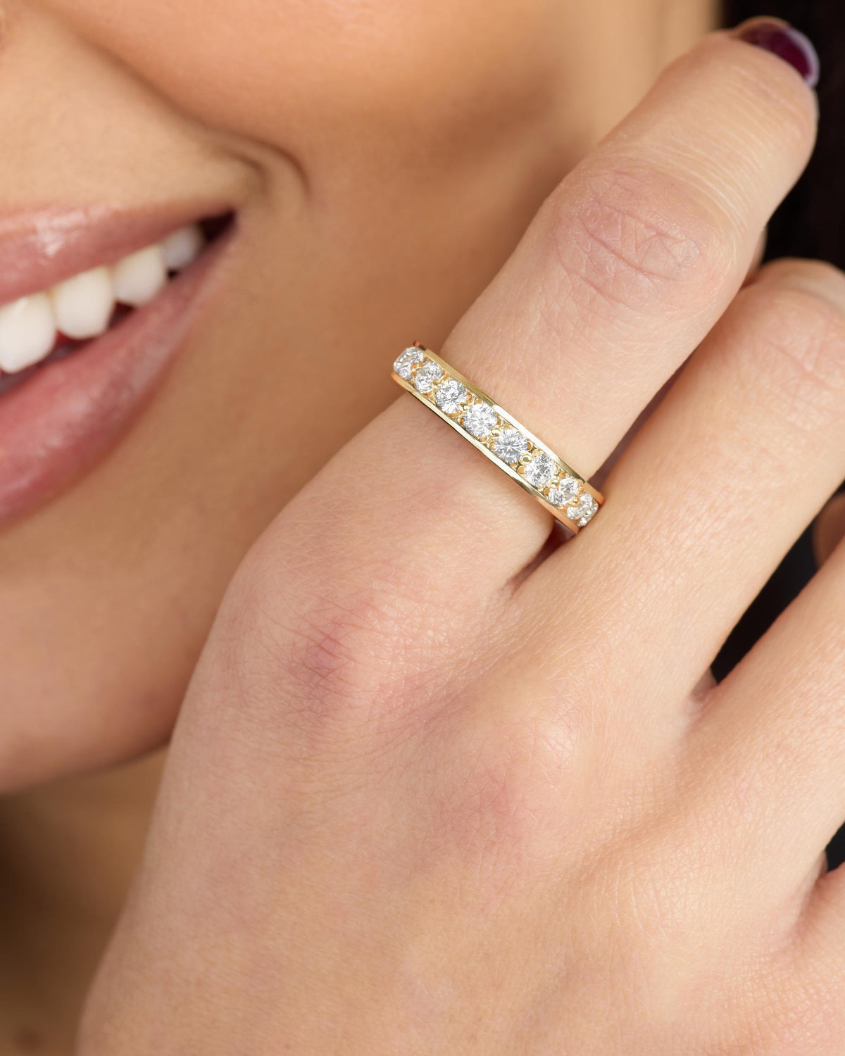 Ashley Infinity Ring - Gold|White Diamondettes