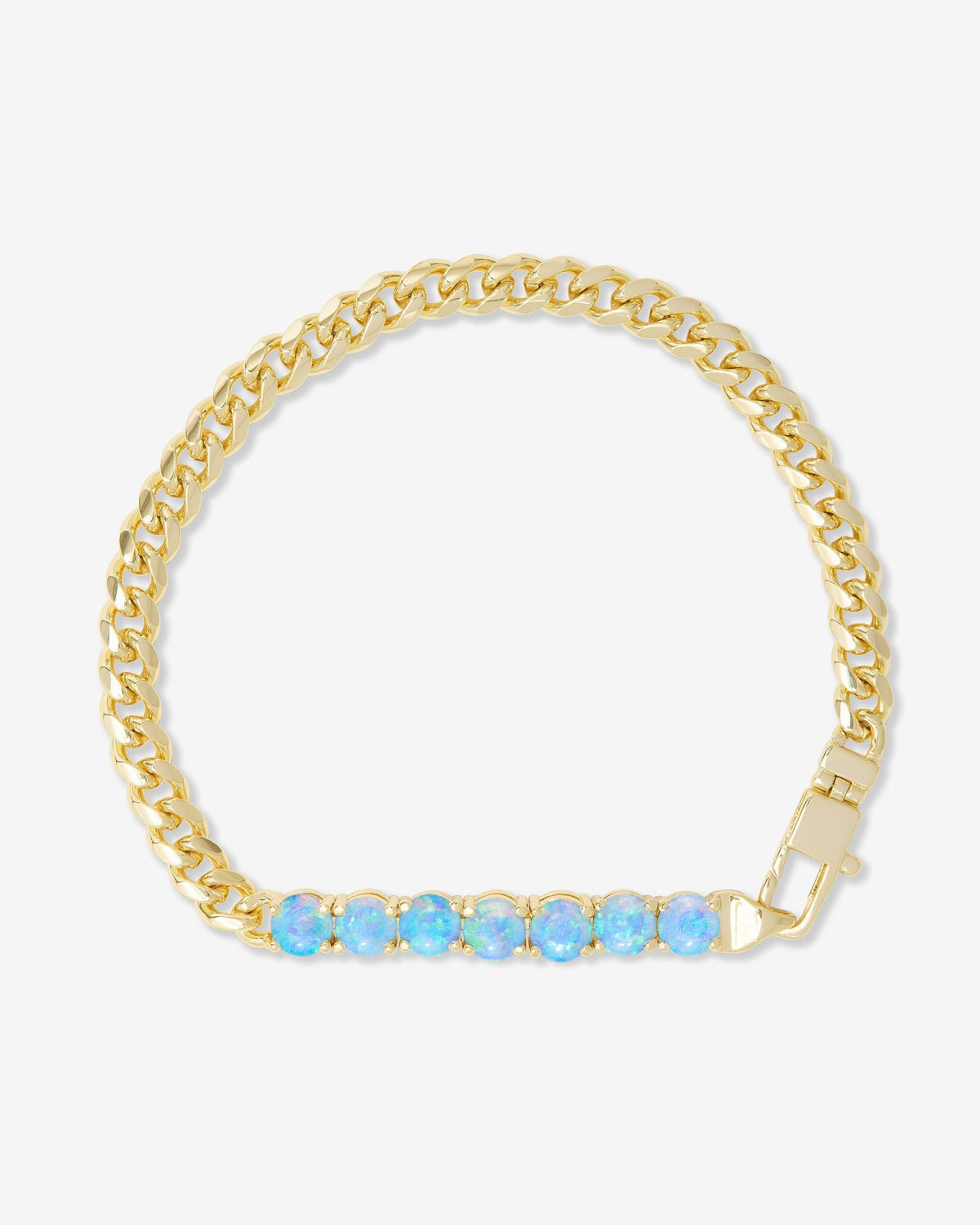 Julian Loves Opals Bracelet 5mm - Gold|Blue Opal