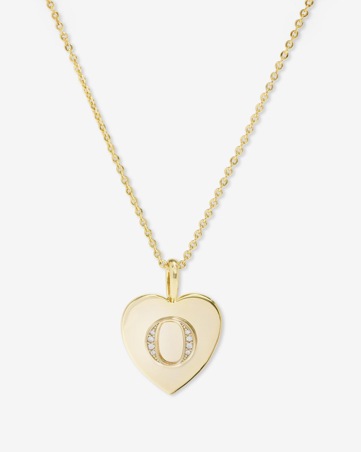 Love Letters Pendant Necklace - Gold|White Diamondettes