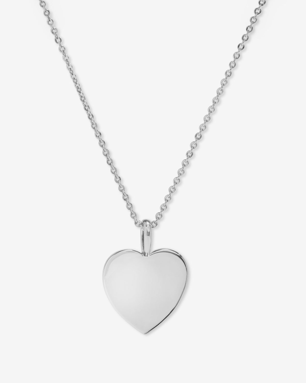 Love Letters Pendant Necklace - Silver|White Diamondettes