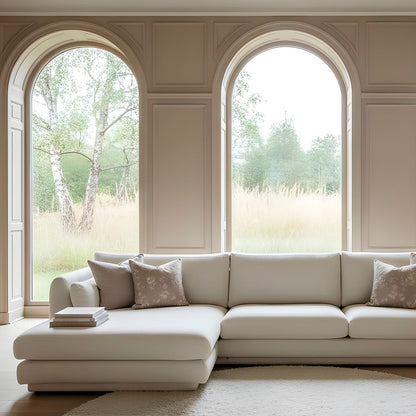 Bloom 2-Seater Sofa w/ Chaise Lounge - Plinth Base