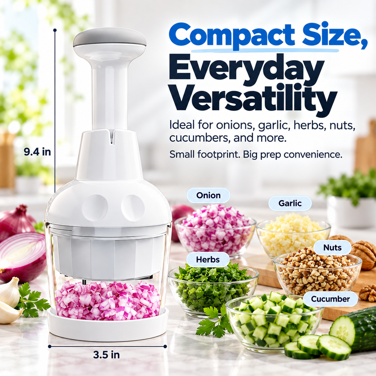 Manual Push Food Chopper
