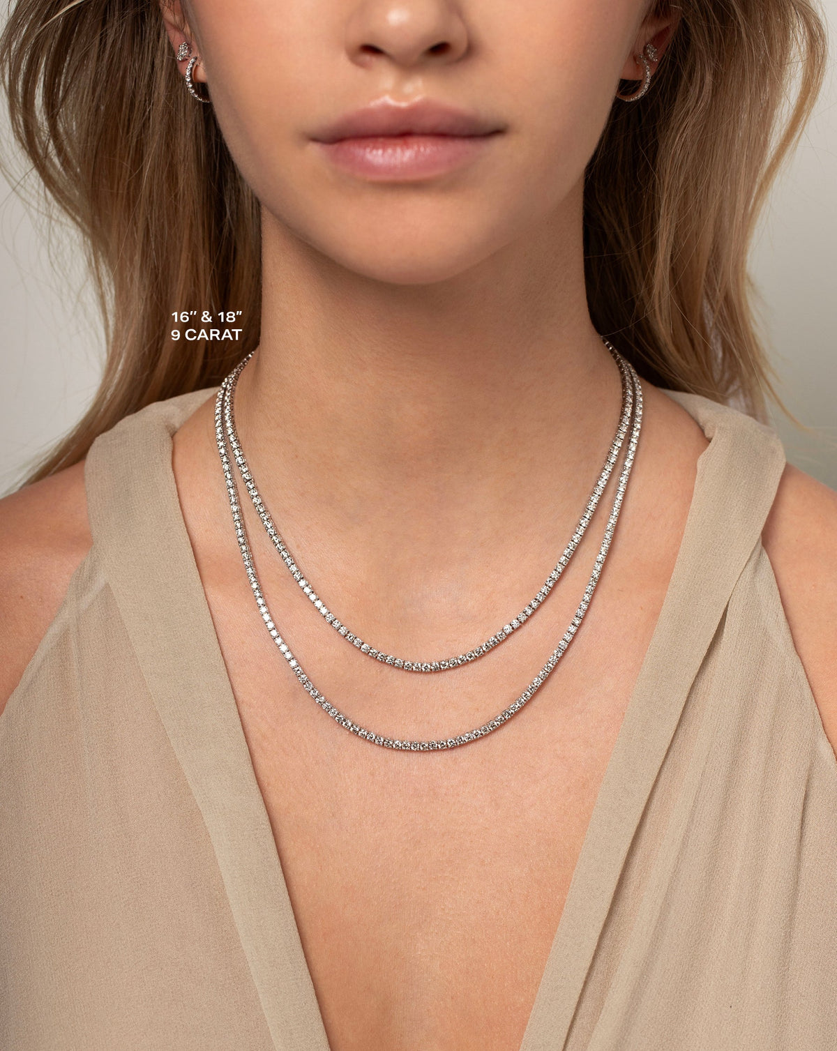 Classic Lab Diamond Tennis Necklace