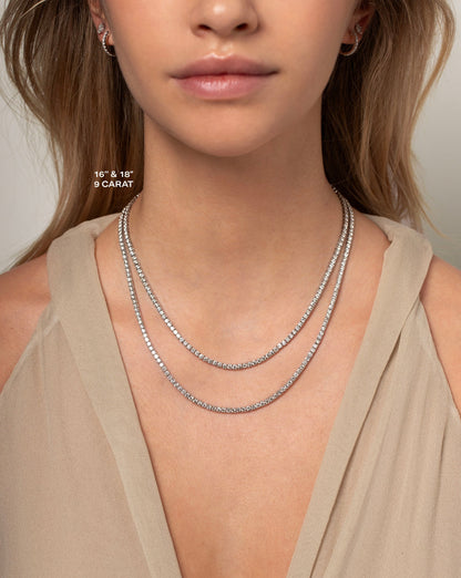 Classic Lab Diamond Tennis Necklace