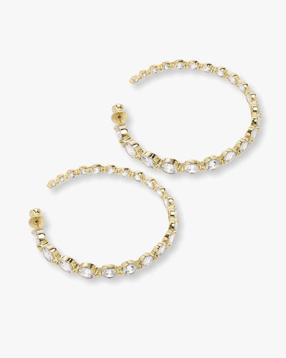 She's an Icon Hoops 2" - Gold|White Diamondettes