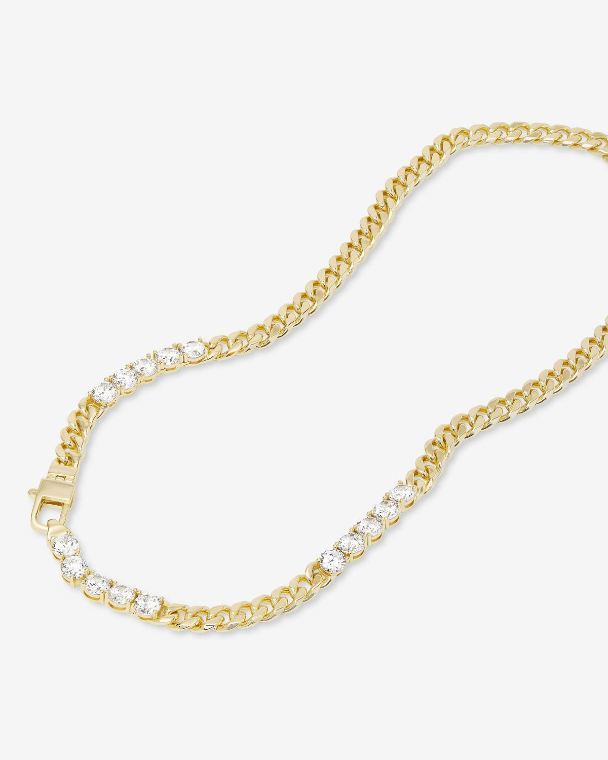 Julian's Obsessed with Diamonds Necklace 6.8mm - Gold|White Diamondettes
