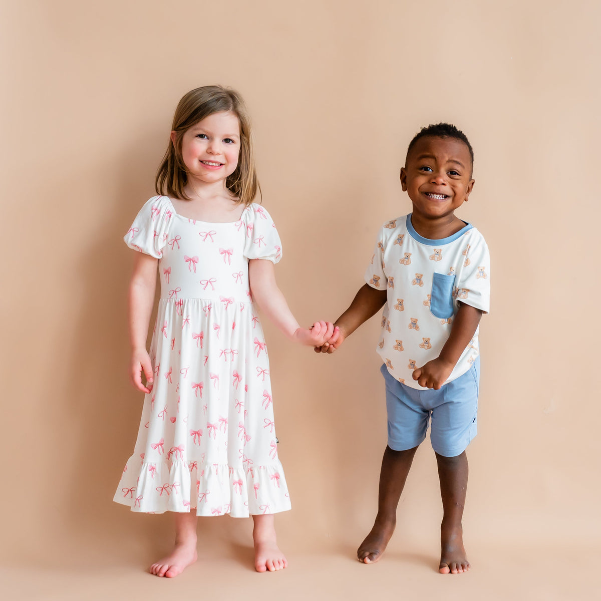 Toddler Crew Neck Tee in Teddy Bear