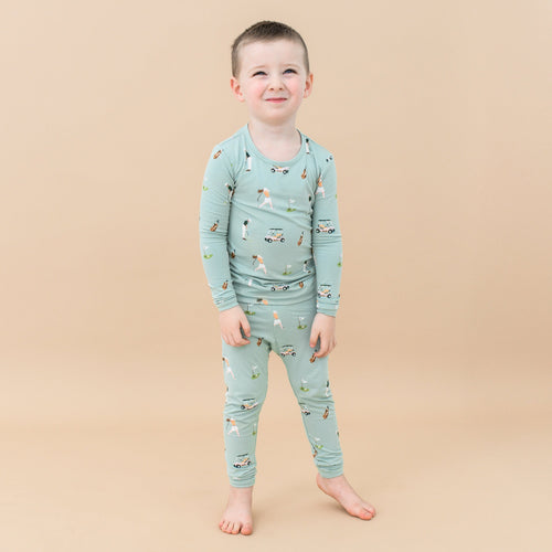 Long Sleeve Pajamas in Golf