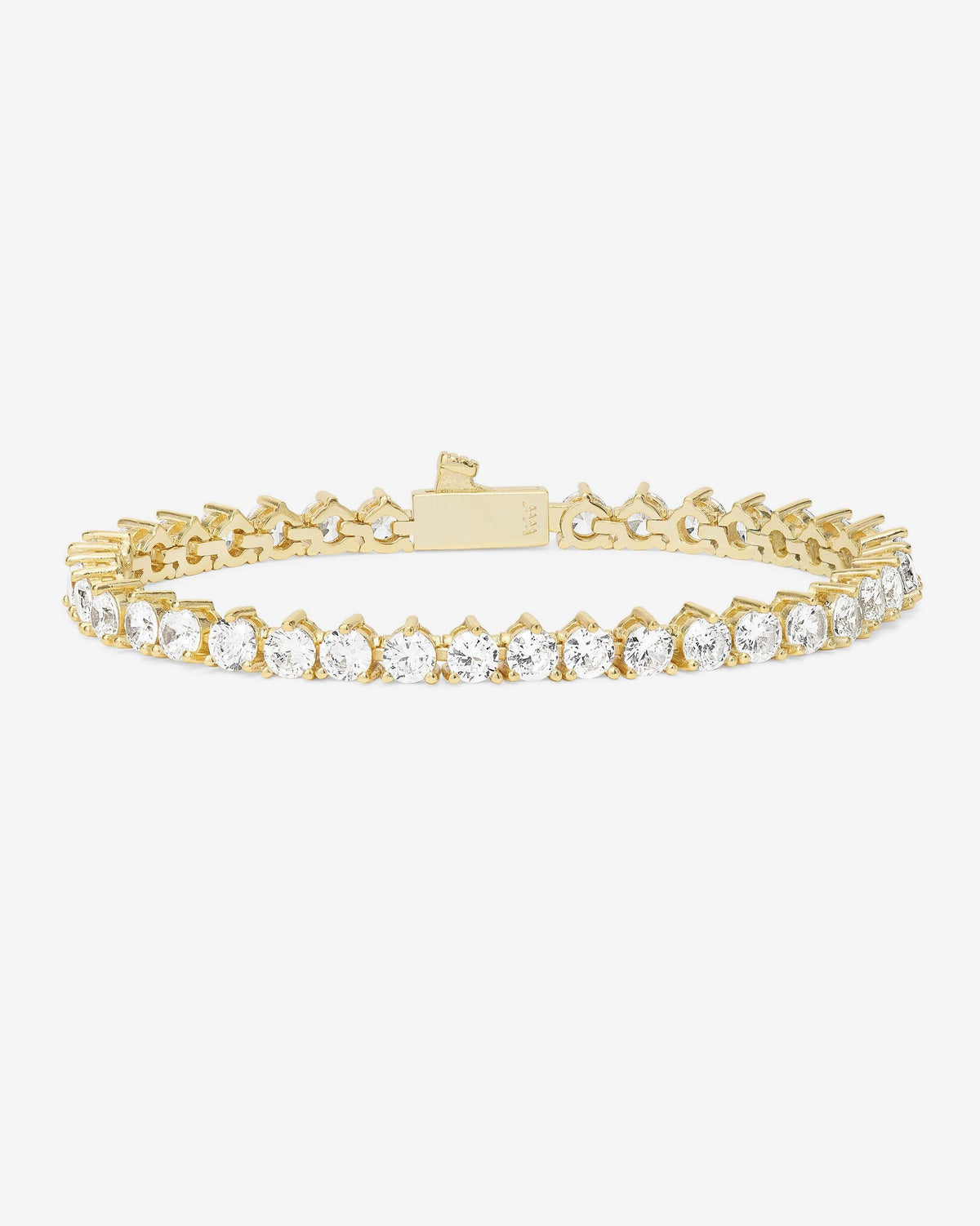 Not Your Basic Tennis Bracelet 4mm - Gold|White Diamondettes