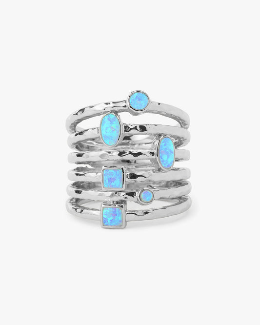 Monroe Ring - Silver|Blue Opal