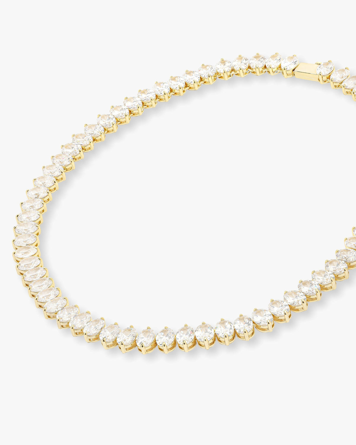 Hello Gorgeous Tennis Necklace 6mm - Gold|White Diamondettes