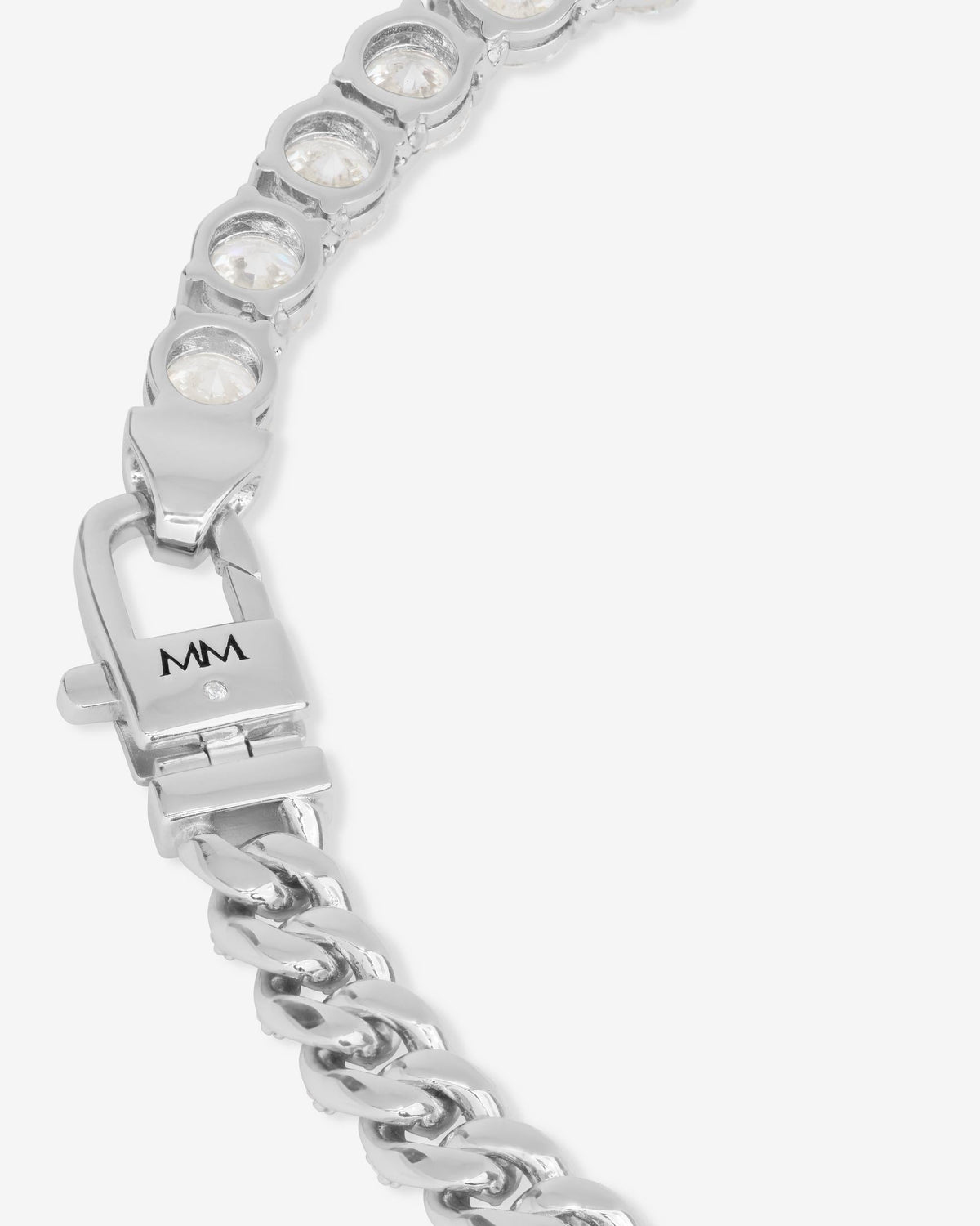 Julian Loves Diamonds Bracelet 6.8mm - Silver|White Diamondettes