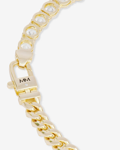 Julian Loves Diamonds Necklace 6.8mm - Gold|White Diamondettes