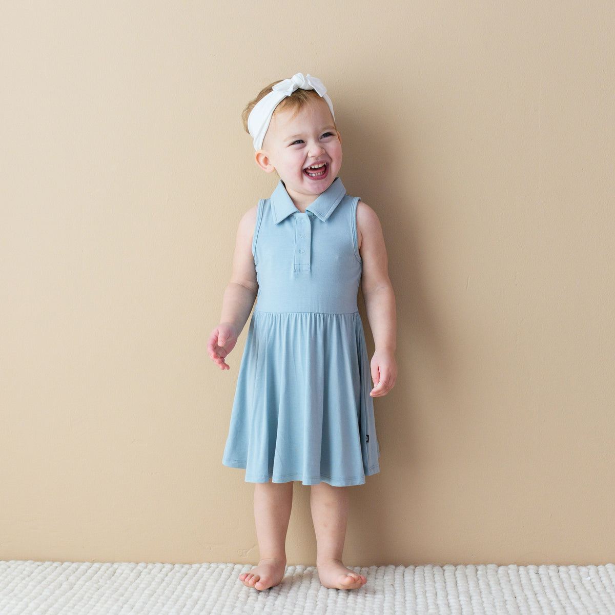 Polo Bodysuit Dress in Fog