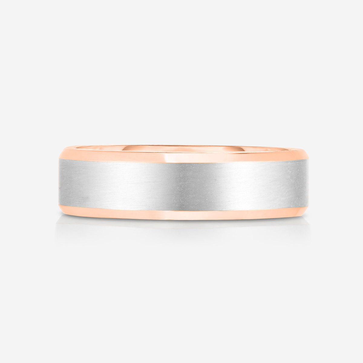4 mm Contrast + Beveled Wedding Band