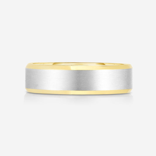 4 mm Contrast + Beveled Wedding Band