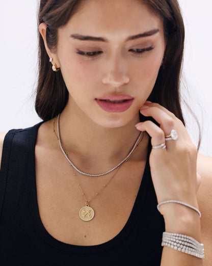 Classic Lab Diamond Tennis Necklace