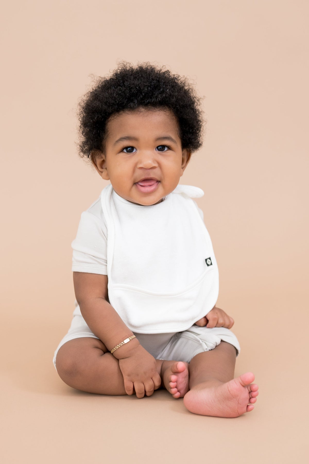 Terry Pocket Bib in Cloud