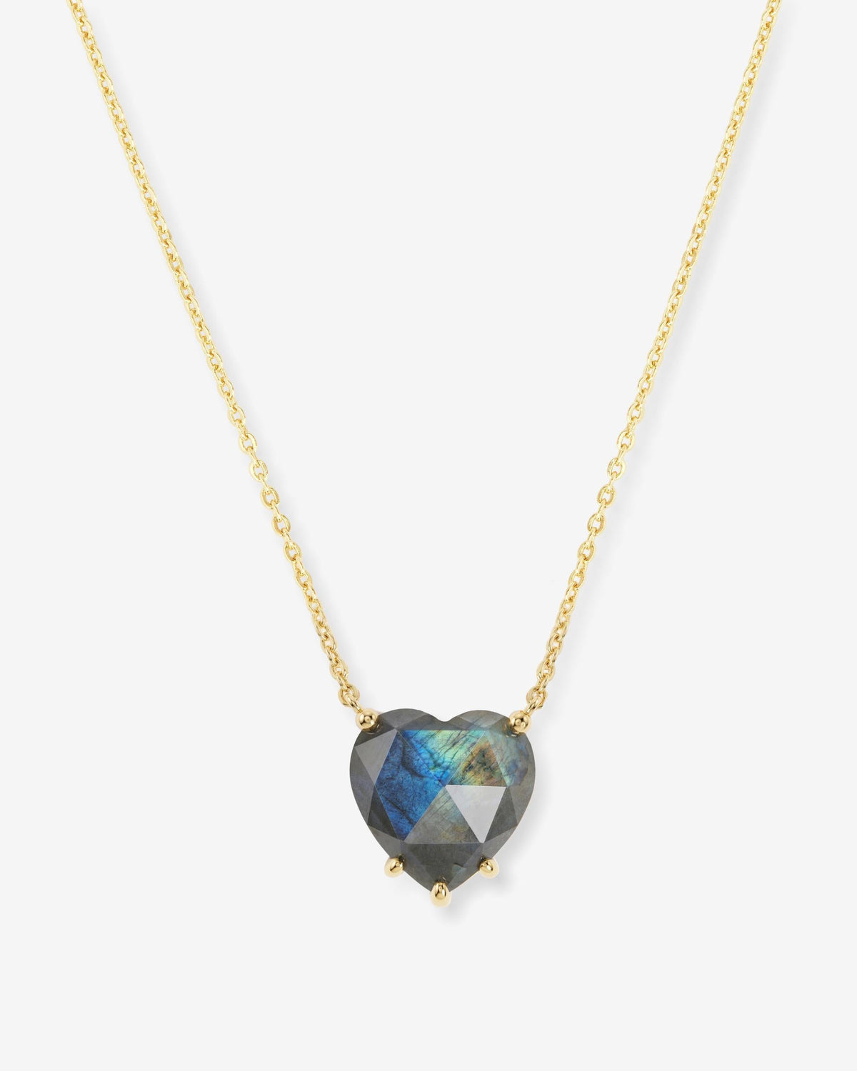 The Allison Heart Necklace - Gold|Labradorite