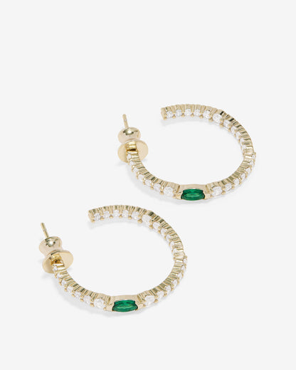 The Maven Hoops 1" - Gold|Emerald