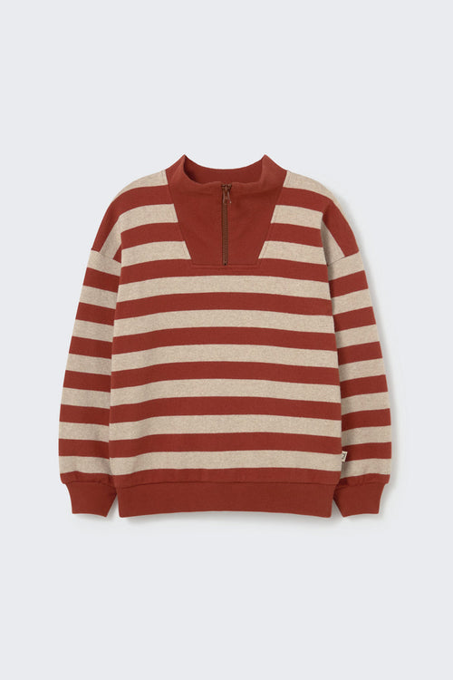 Alexis Sweater in Ginger/Stone Stripes