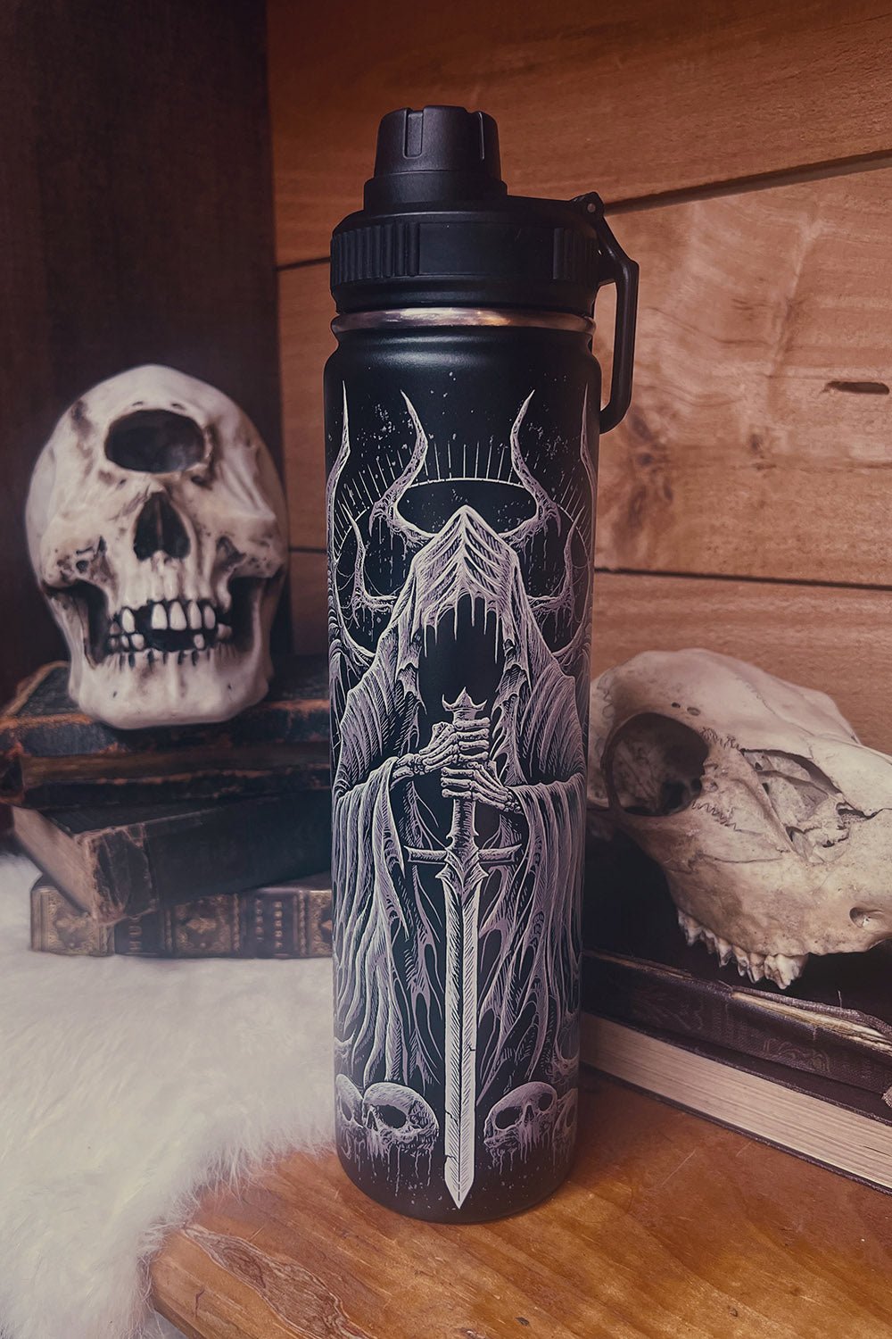 Angel of Death 24 Oz Water Bottle Tumbler