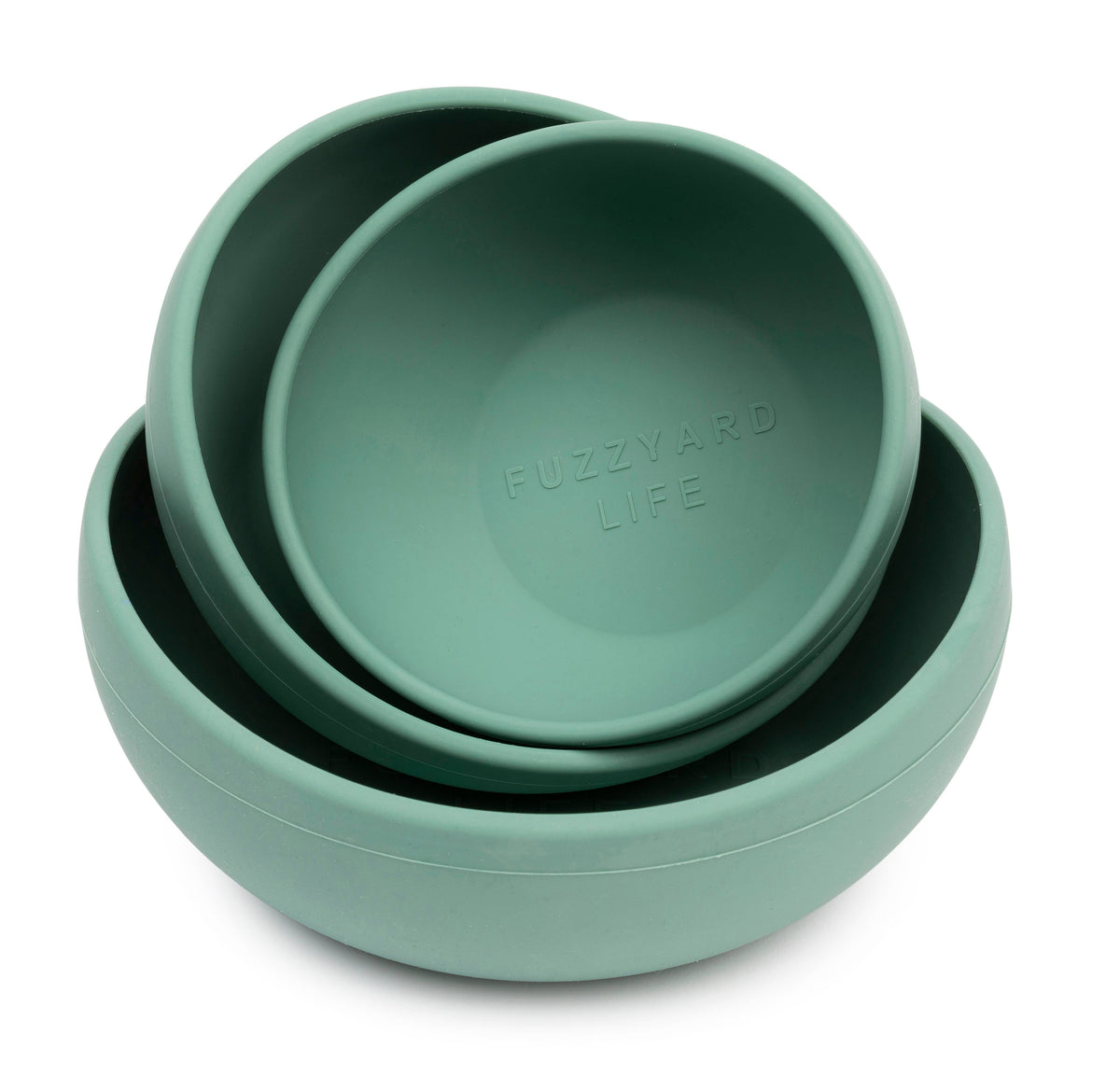 FuzzYard Life Silicone Bowl - Myrtle Green S