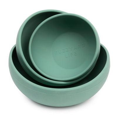 FuzzYard Life Silicone Bowl - Myrtle Green S
