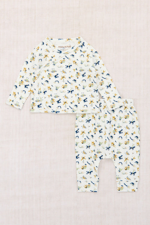 Baby Wrap Set in Marzipan Circus