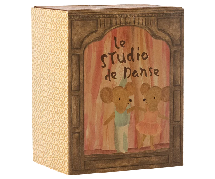 Ballet mice in dance studio, Little sister and brother