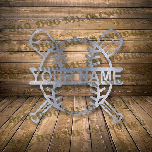 Baseball/Softball Monogram - Dxf and Svg