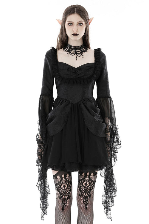 Black Prayer Bustle Dress