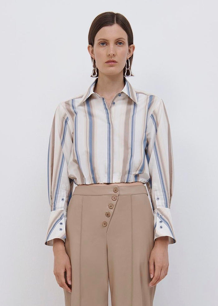 Blythe Heavy Cotton Cropp (Nougat Stripe)