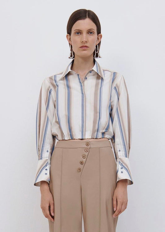 Blythe Heavy Cotton Cropp (Nougat Stripe)