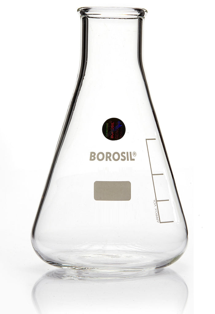 Borosil® Flasks, Erlenmeyer, Narrow Mouth, Beaded Rim, 3L, CS/4 | img_1 | Foxx Life Sciences Global | shopfls.com