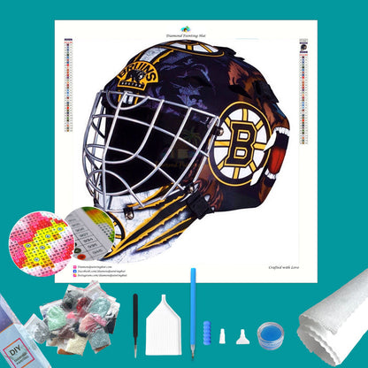 Boston Bruins NHL Goalie Mask Diamond Painting-Diamond Painting Hut