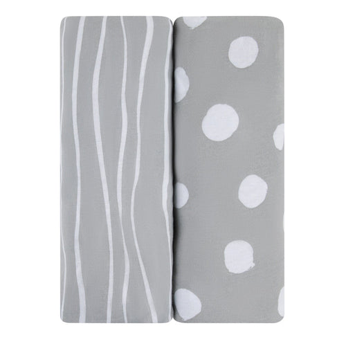 Grey & White Abstract crib sheet set