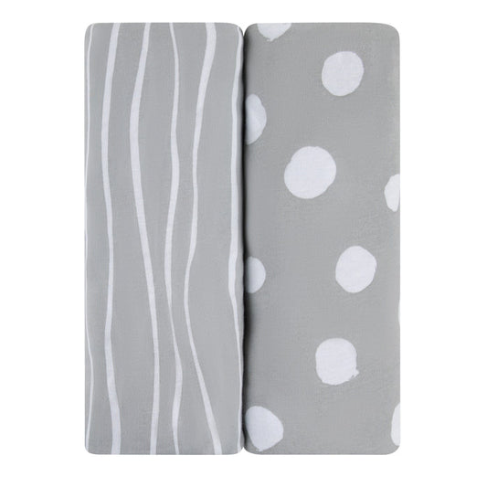 Grey & White Abstract crib sheet set