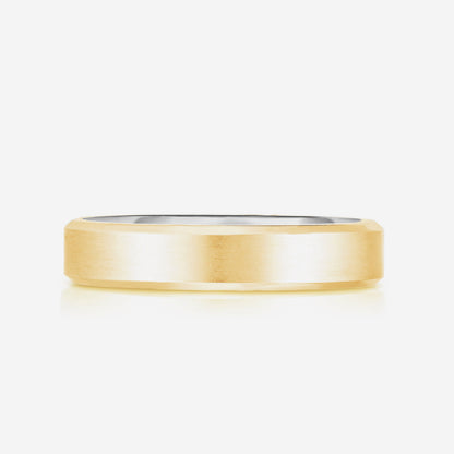 4 mm Hidden Two-Toned + Beveled Wedding Band