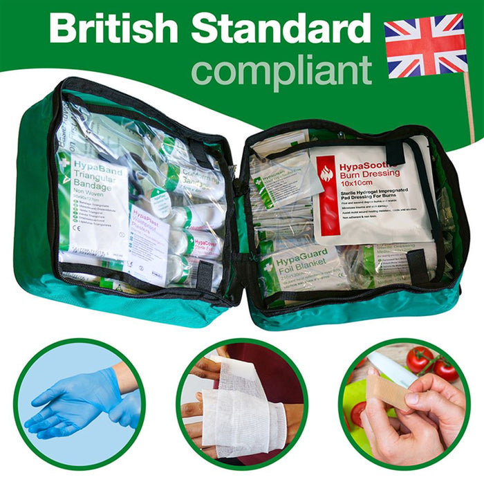 BS8599-1 Compliant First Aid Kit in Grab Bag