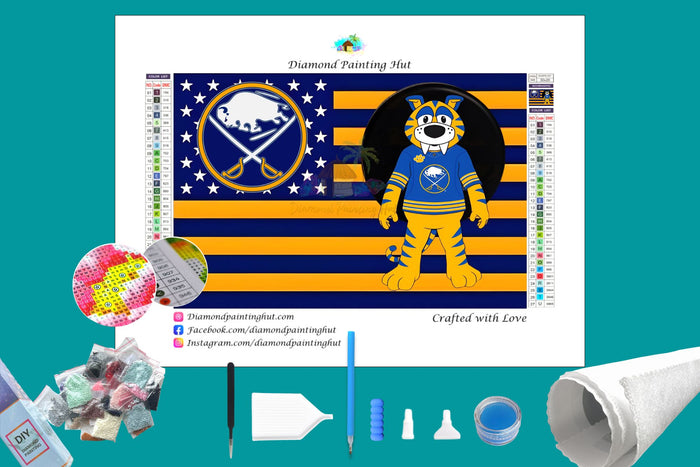 Buffalo NHL Mascot Flag Diamond Painting-Diamond Painting Hut