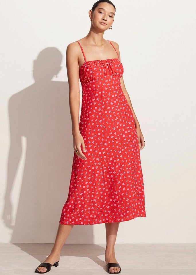 Carioca Midi Dress (Sunset Floral Print)