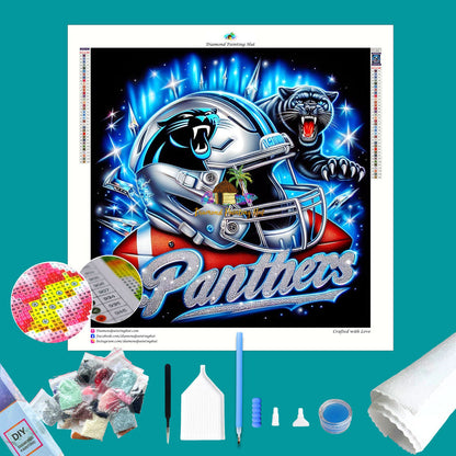 Carolina Panthers NFL Helmet Diamond Painting2