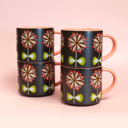 Casbah Bloom Pink Mid Century Mug